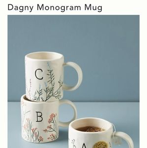 Anthropologie Dagny Monogram Mug - M